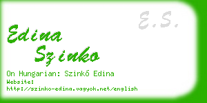 edina szinko business card